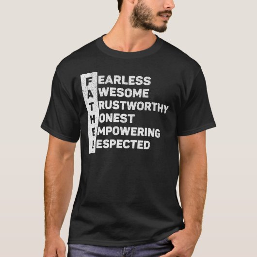 De afkorting van The Best Dad Ever Fathers Day T-shirt (Voorkant)