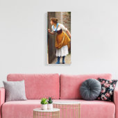 De afluisteraar (door Eugene de Blaas) Canvas Afdruk (Insitu (Woonkamer))