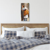 De afluisteraar (door Eugene de Blaas) Canvas Afdruk (Insitu (Slaapkamer))