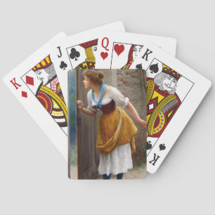 De afluisteraar (door Eugene de Blaas) Pokerkaarten