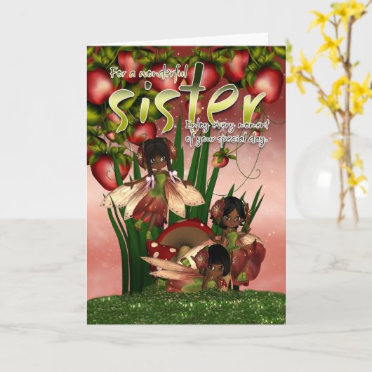 De Afrikaanse Amerikaanse Kaart van de Verjaardag (Gele Bloem)