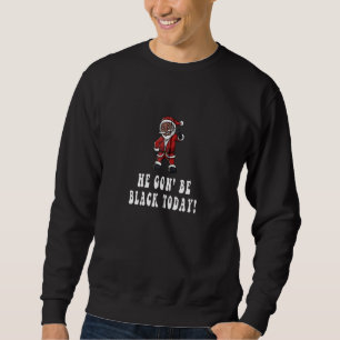 De Afrikaanse Amerikaanse kerstman die hij vandaag Trui