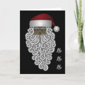 De Afrikaanse Amerikaanse Kerstman op zwarte Feestdagen Kaart (Voorkant)