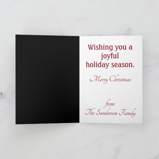 De Afrikaanse Amerikaanse Kerstman op zwarte Feestdagen Kaart (Binnen)