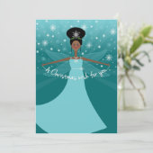 De Afrikaanse Amerikaanse of Zwarte Fee van Feestdagenkaart (Staand voorkant)