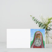 De Afrikaanse Amerikaanse Oude Kerstman van de Feestdagenkaart (Staand voorkant)