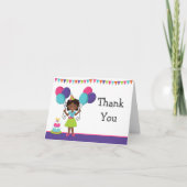 De Afrikaanse Amerikaanse Partij van de Verjaardag Bedankkaart (Voorkant)