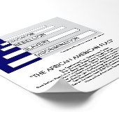 DE AFRIKAANSE AMERIKAANSE VLAG - GEDETAILLEERD POSTER (Hoek)