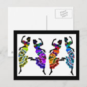 De Afrikaanse Dans van de Voet Briefkaart (Voorkant / Achterkant)