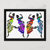De Afrikaanse Dans van de Voet Briefkaart (Voorkant)