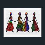 De Afrikaanse dans van het zusterschap Briefkaart<br><div class="desc">Traditionele West-Afrikaanse dans: Deze dansvorm gaat niet alleen over beweging; het speelt een belangrijke rol in het welzijn van vrouwen van Afrikaanse afkomst. Het bevordert een gevoel van gemeenschap,  empowerment en culturele identiteit.</div>