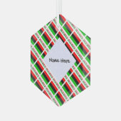 De Afrikaanse Diaspora of de Amerikaanse Vlag Tege Glas Ornament (Voorkant links)