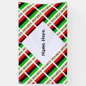 De Afrikaanse Diaspora of de Amerikaanse Vlag Tege Spandoek (Verticaal)