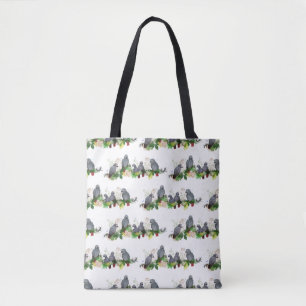 De Afrikaanse Grijze Partij van de Papegaai Tote Bag