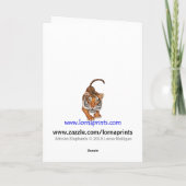 De Afrikaanse Kerstkaart van de Olifant Feestdagen Kaart (Achterkant)