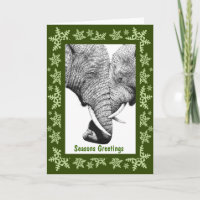 De Afrikaanse Kerstkaart van Olifanten