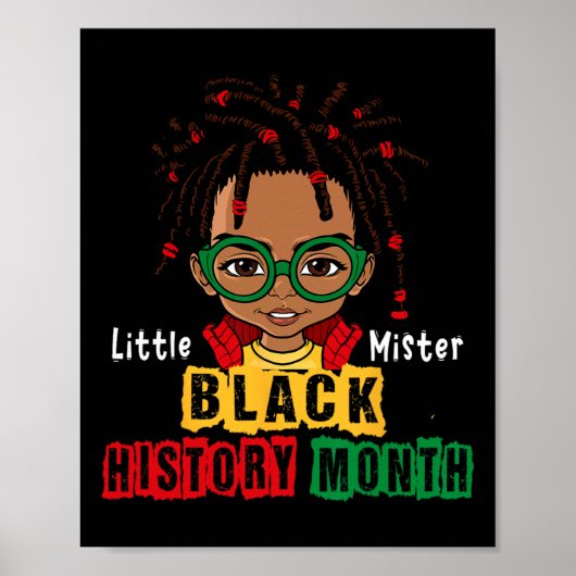 De Afrikaanse kleine meneer Loc'd Up Boy Kind Blac Poster (Voorkant)