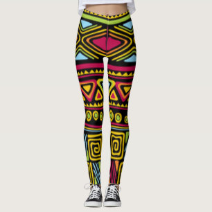 De Afrikaanse MultiDruk Desigm van het Patroon van Leggings