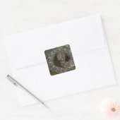 De Afrikaanse Puff-adder Bitis van Snake Charmer Vierkante Sticker (Envelop)