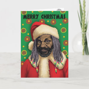 De Afrikaanse Santa Greeting. Feestdagen Kaart