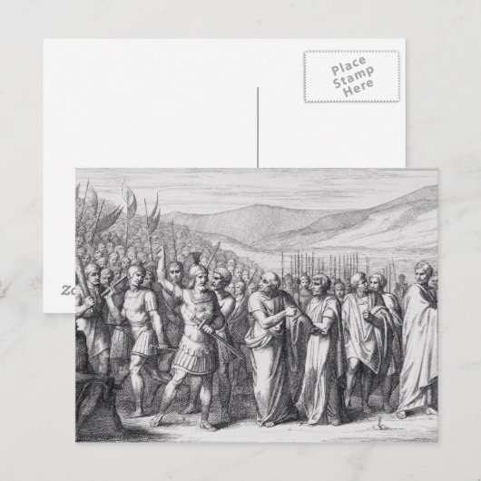 De afscheiding van het volk naar de Mons Sacer Briefkaart (Voorkant / Achterkant)