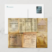 De afspeelbrieven briefkaart (Voorkant / Achterkant)