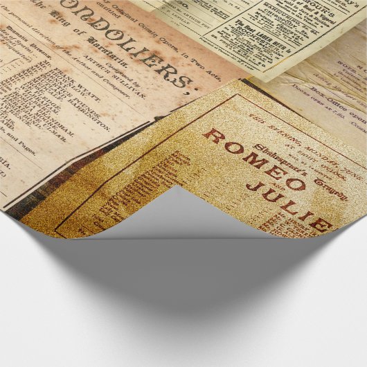 De afspeelbrieven cadeaupapier (Hoek)