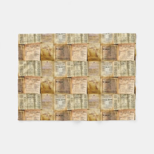 De afspeelbrieven fleece deken (Voorkant (Horizontaal))