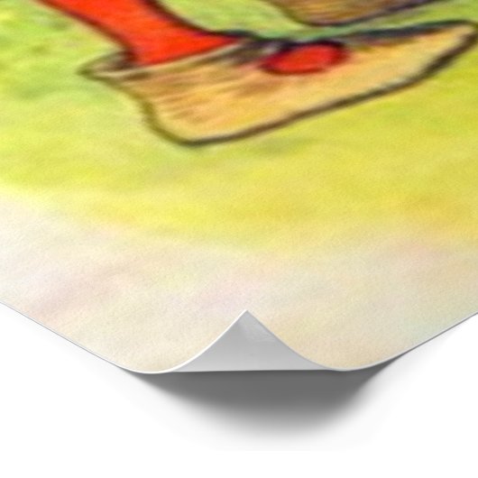 De afspeelkaarten die de Rozen in volledige kleur  Poster (Hoek)