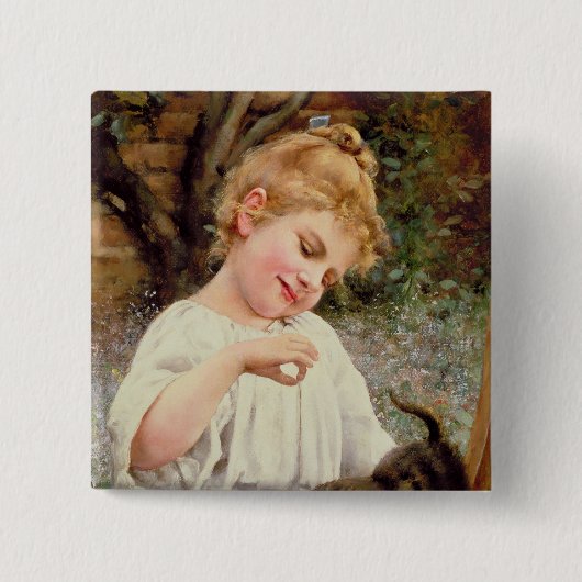 De afspeelkeuten vierkante button 5,1 cm (Voorkant)
