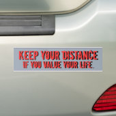 de afstand bewaren bumpersticker (Op auto)