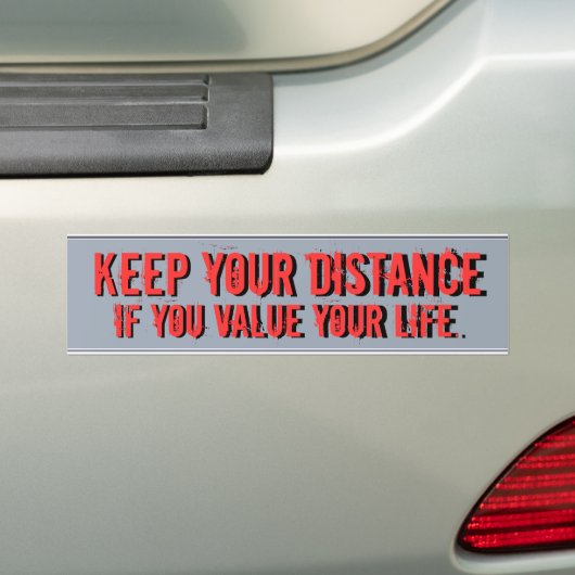 de afstand bewaren bumpersticker (Op auto)