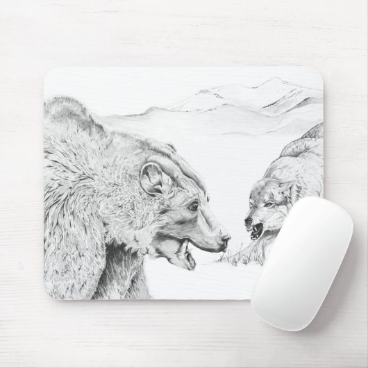 De afstand - Mousepad Muismat (Met muis)