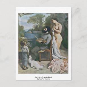 De afstandsbediening van de schilder door Courbet  Briefkaart