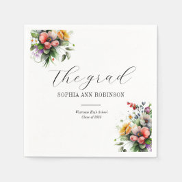 De Afstudeerder Elegant Spring Floral Servet