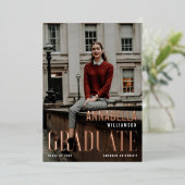 De Afstudeerklasse Mode Klasse Afstudeerblad Cover Folie Uitnodiging (Staand Voorkant)