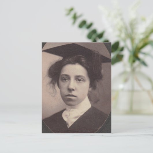 De Afstuderen Aankondigingskaart (Staand voorkant)