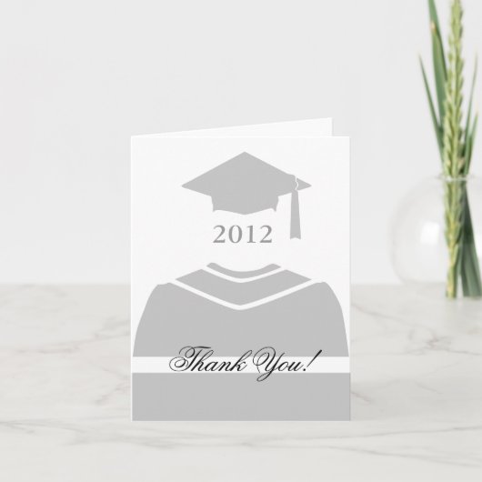 De afstuderen danken u bedankkaart (Voorkant)