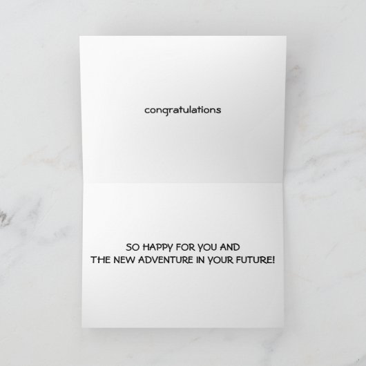 DE AFSTUDEREN DANKZIJ U MET NAME KAART (Binnen)