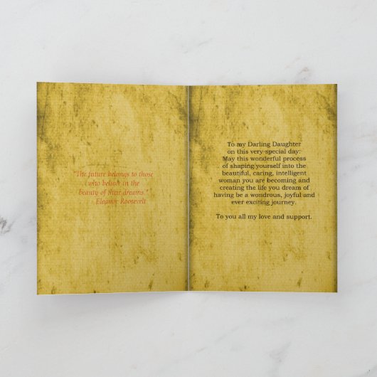 De Afstuderen/de Verjaardag van de dochter Kaart (Binnen)