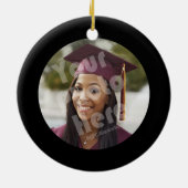 De Afstuderen, elegante zwarte Keramisch Ornament (Achterkant)