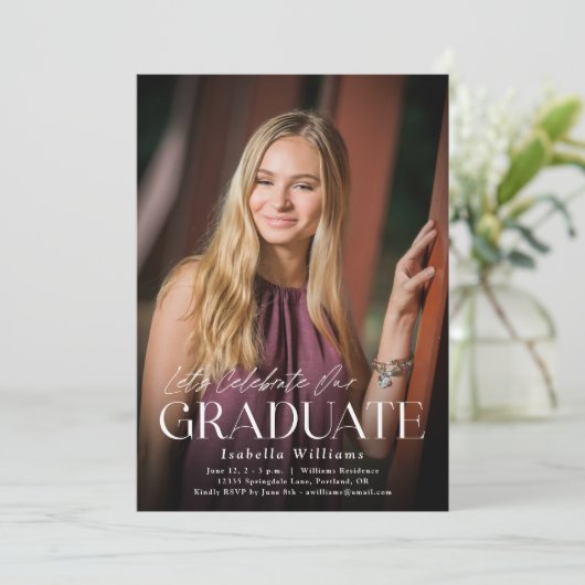 De Afstuderen fotograafpartij vieren Kaart (Staand voorkant)