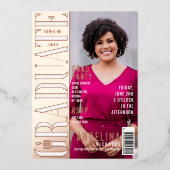 De Afstuderen Fun Trendy Magazine Hoesje Partij Folie Uitnodiging (Voorkant)