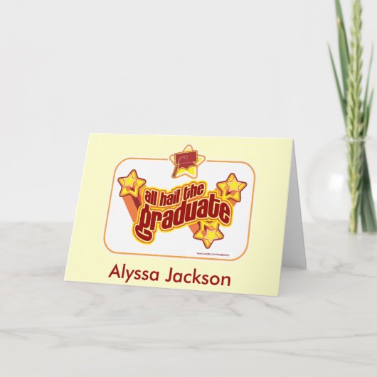 De afstuderen hagel kaart (Voorkant)