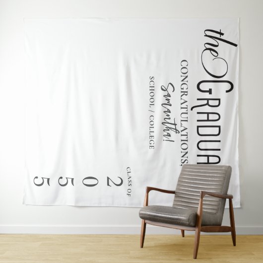 De Afstuderen High School College Afstudeerder Ach Wandkleed (In Situ (horizontaal))