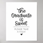De Afstuderen is Sweet Take a Treat Party Sign Poster (Voorkant)