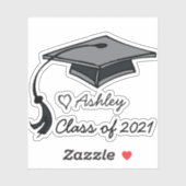 De Afstuderen Jaar Aangepaste Naam Gepersonaliseer Sticker (Vel)