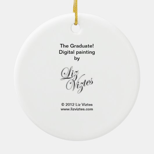 De Afstuderen! Keramische ornament (Achterkant)
