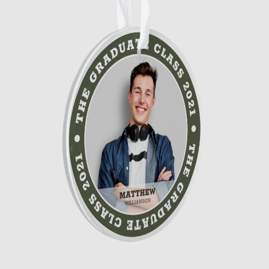 De Afstuderen Klasse van Foto 20XX Afstuderen Ornament (voorkant)