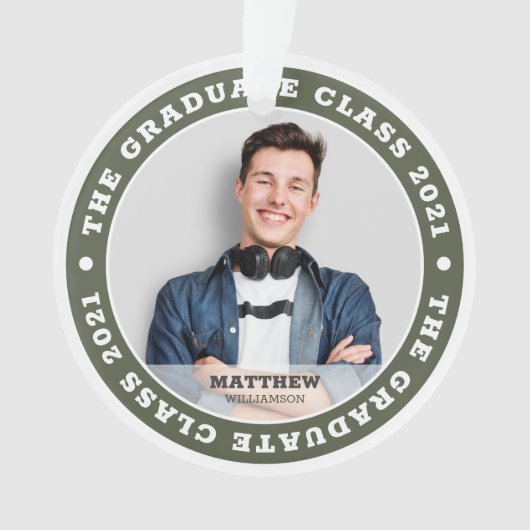 De Afstuderen Klasse van Foto 20XX Afstuderen Ornament (voorkant)